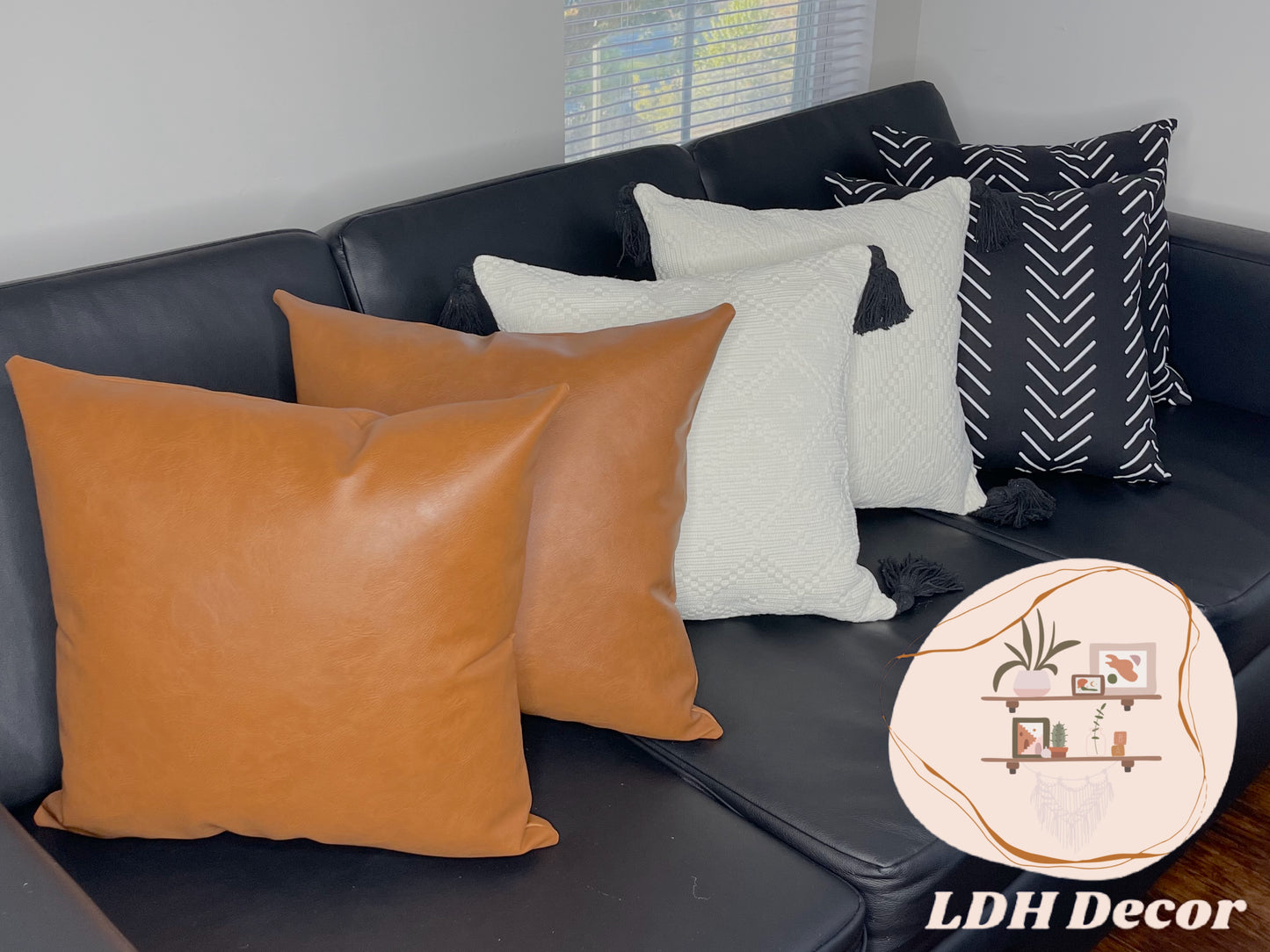 Black & White Minimalistic Throw Pillow