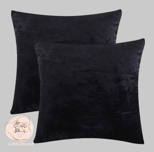 Large Black Velvet Pillow