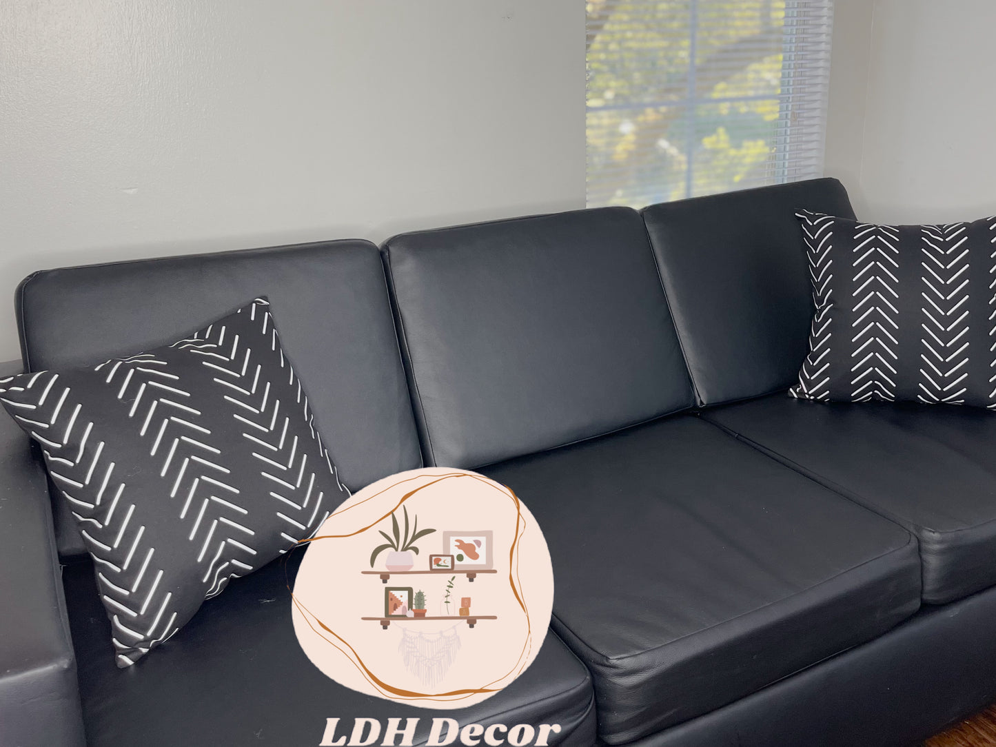 Black & White Minimalistic Throw Pillow