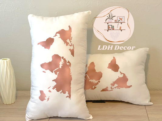 White & Pink Throw Pillow