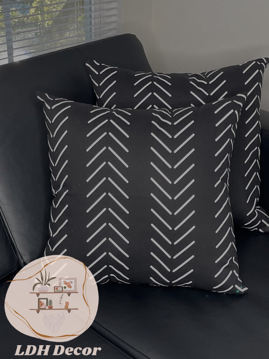 Black & White Minimalistic Throw Pillow