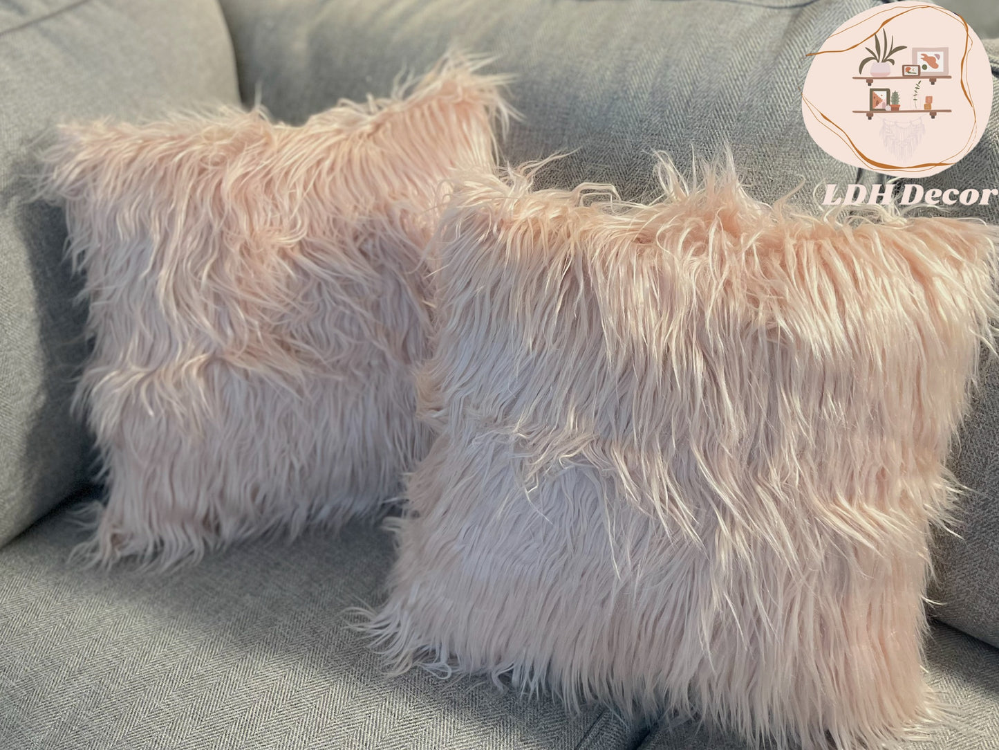Pink Champagne Fur Pillow