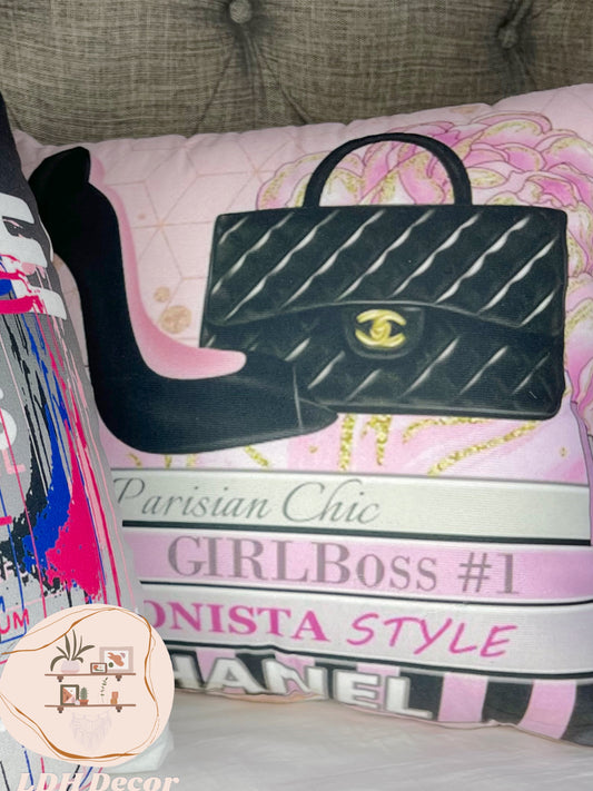 Persian Chic Chanel Inspired Throw Pillow