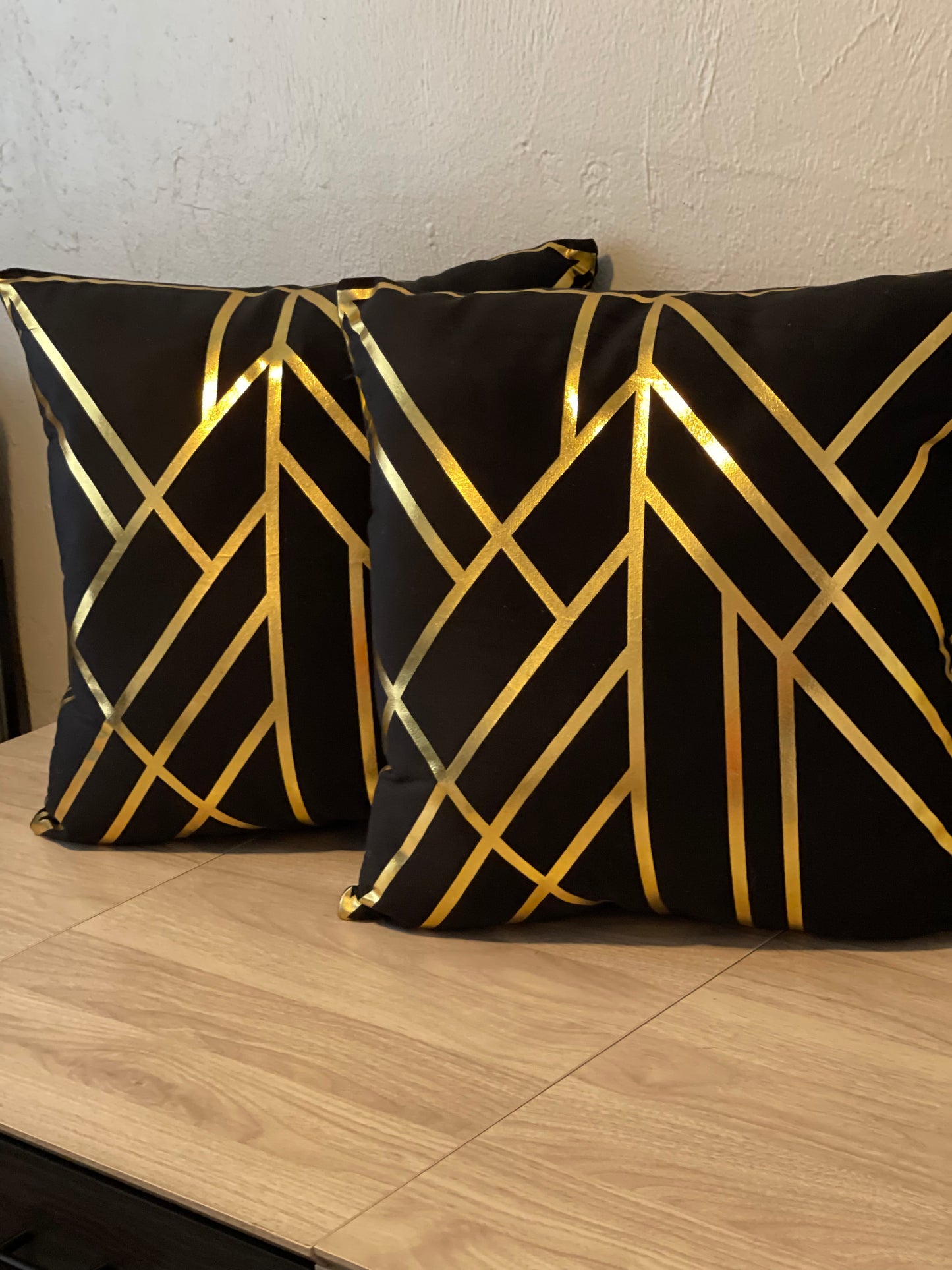 Modern Black & Gold Pillow