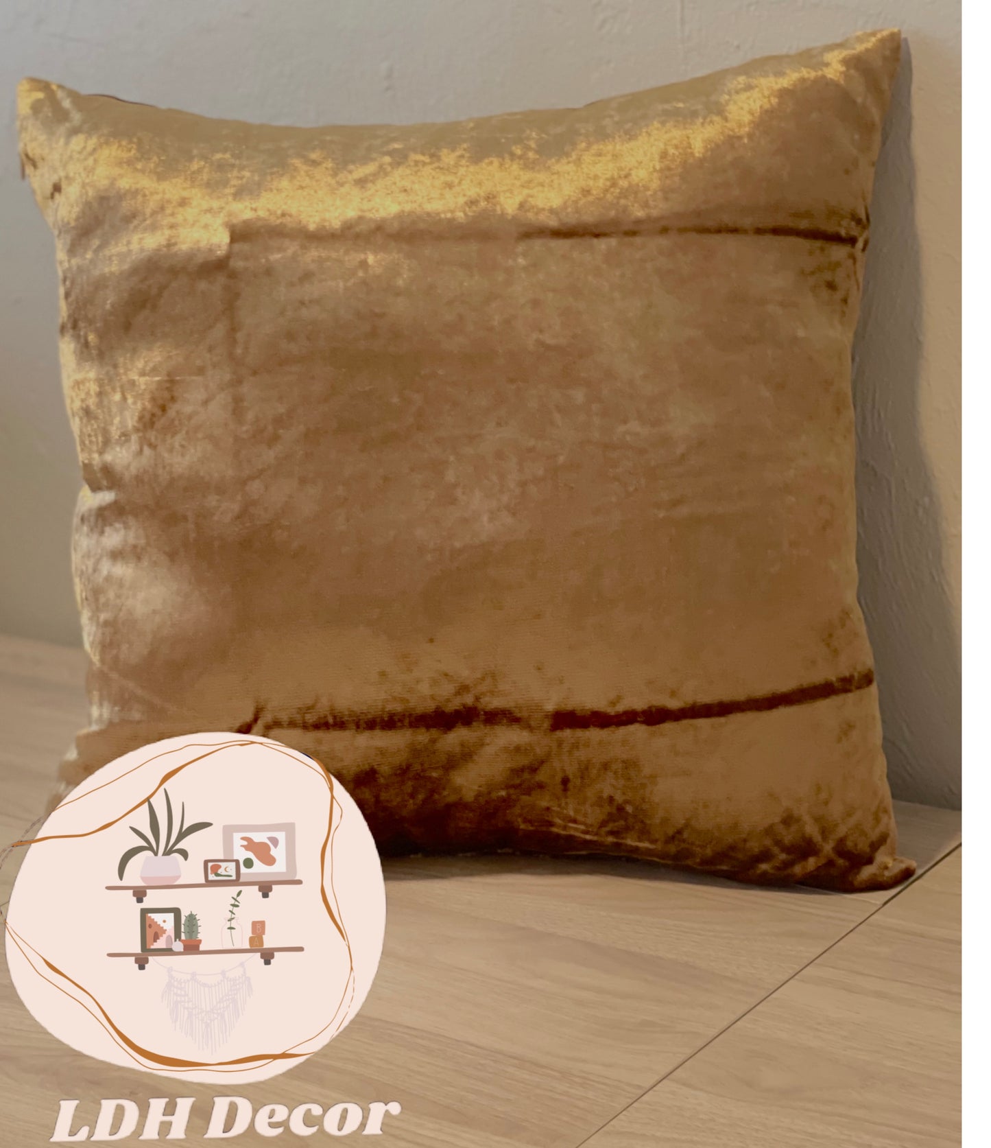 Large Gold Velvet Pillow