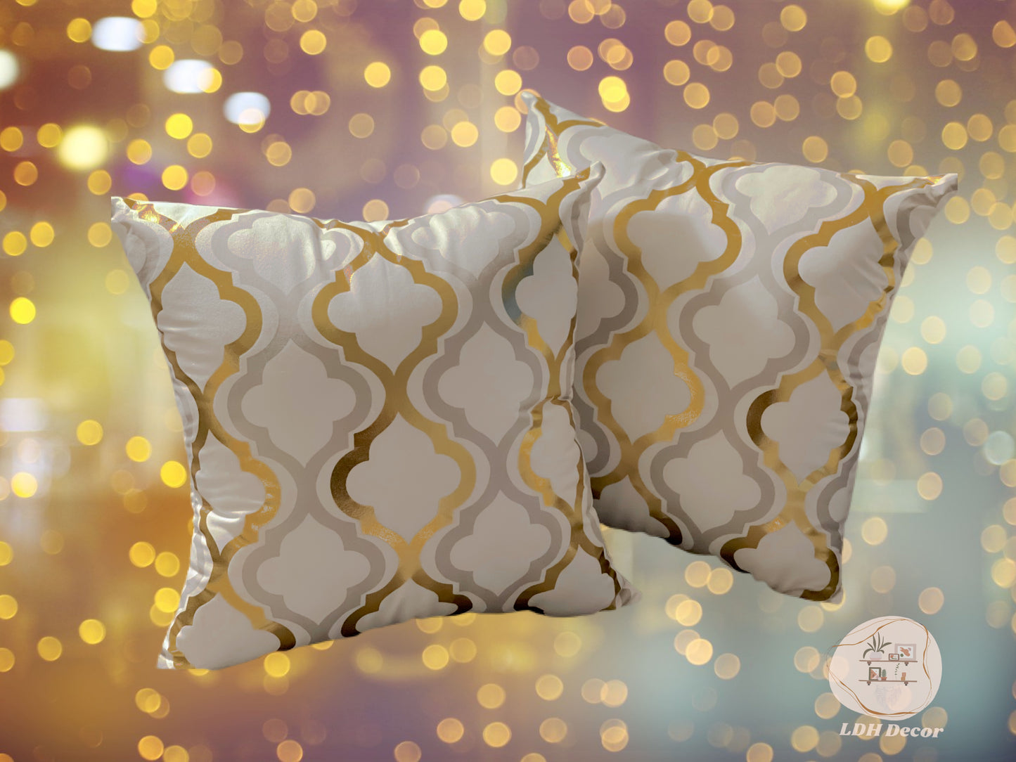 Ashley Gold & Silver Modern Pillow