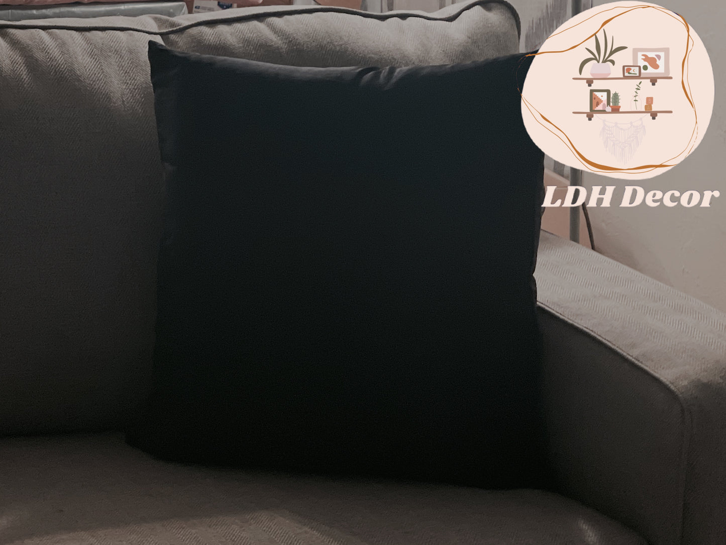 Large Black Velvet Pillow