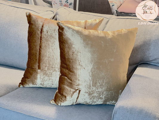 Large Gold Velvet Pillow