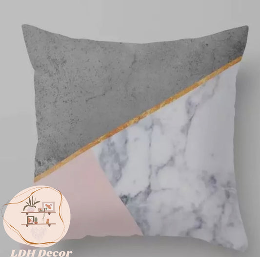 Pink Marble Modern Pillow