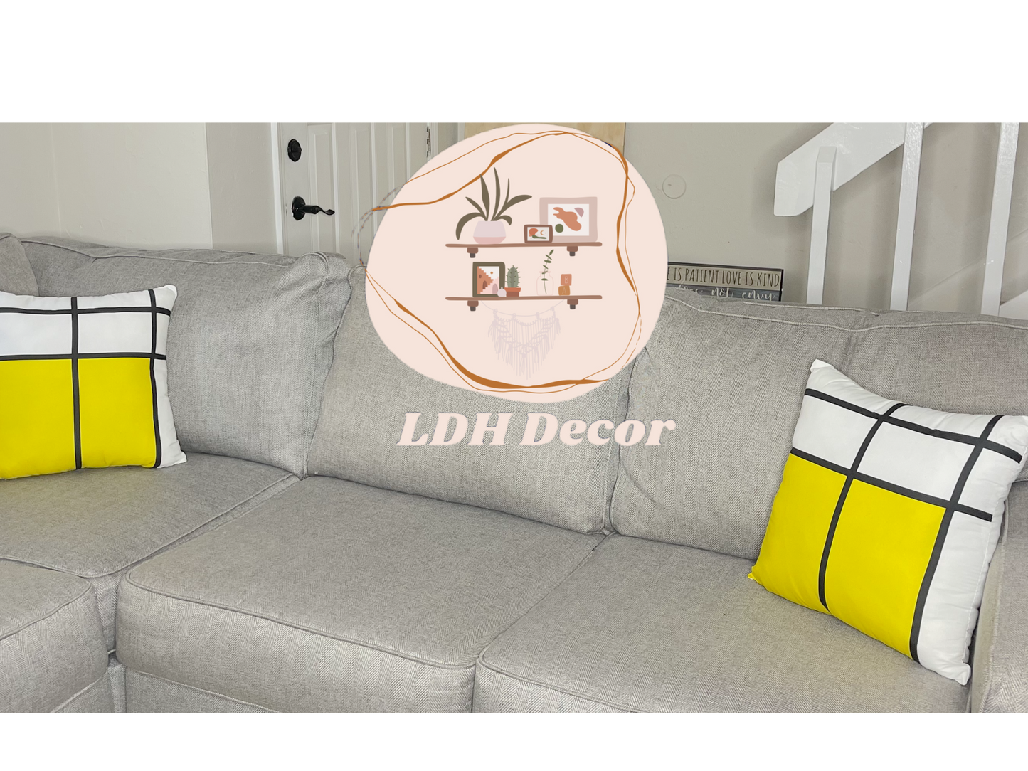 Yellow Madness Geometric Pillow