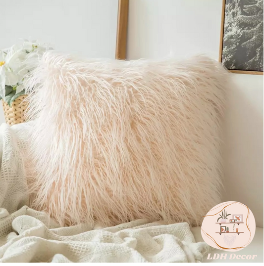 Pink Champagne Fur Pillow