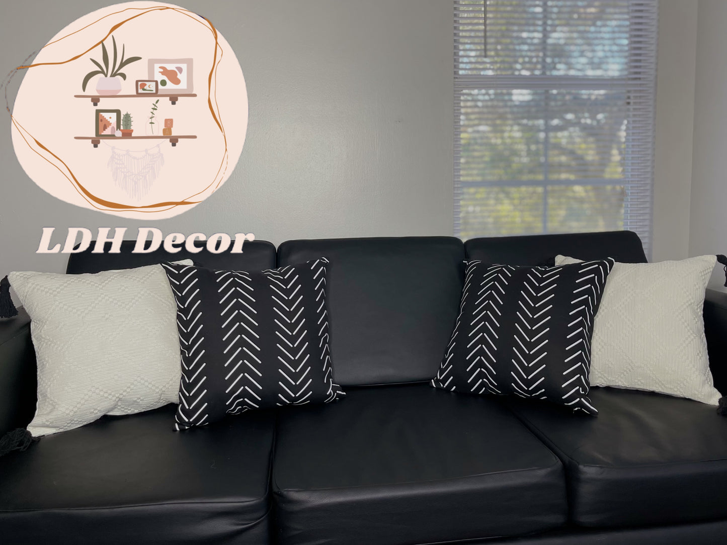 Black & White Minimalistic Throw Pillow