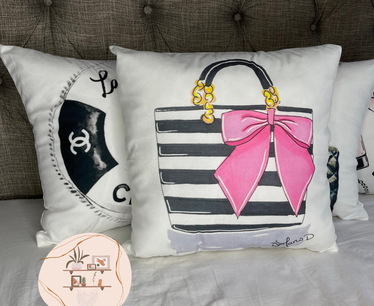 Chanel Purse Inspired Throw Pillow