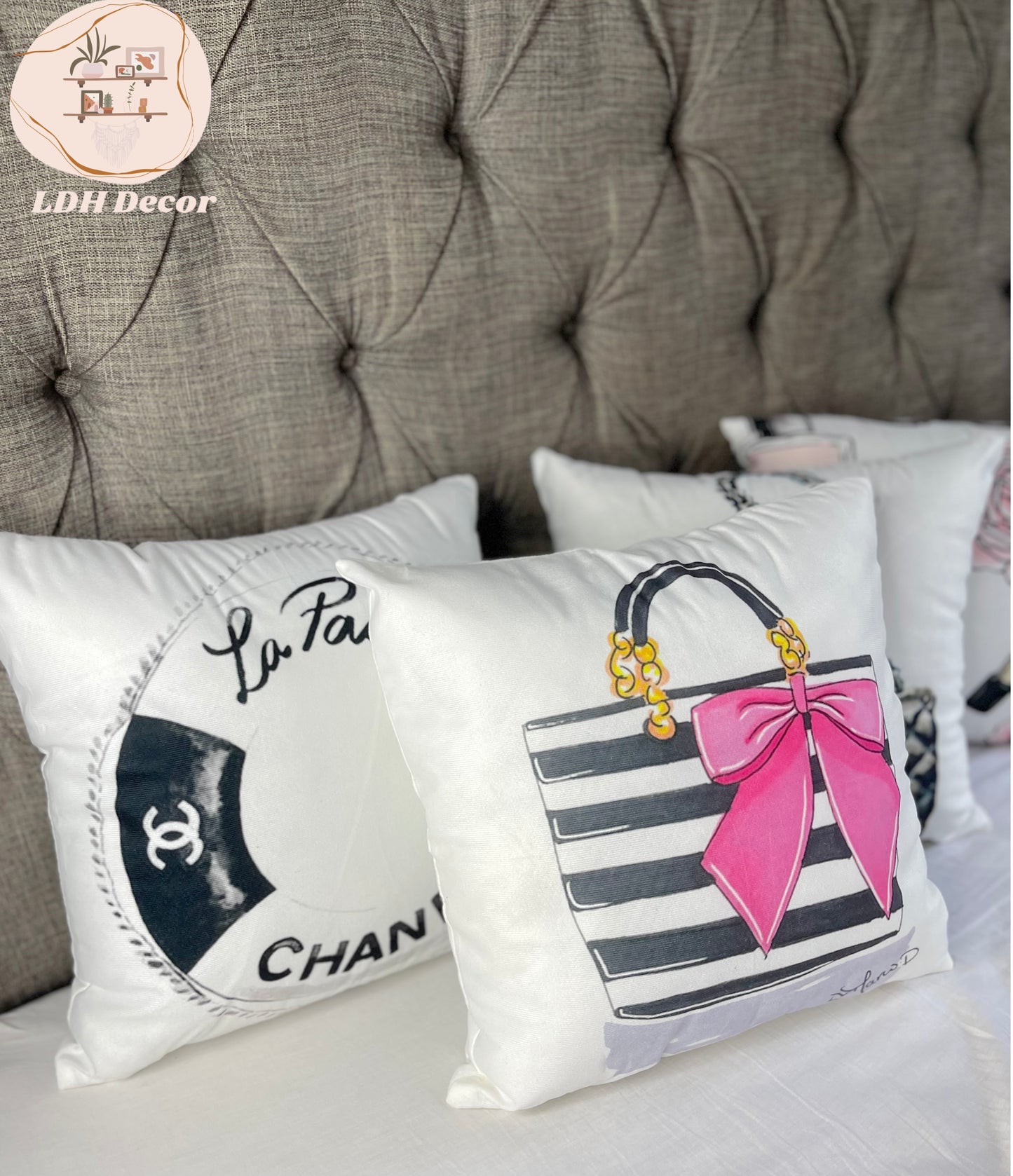 Chanel Purse Inspired Throw Pillow