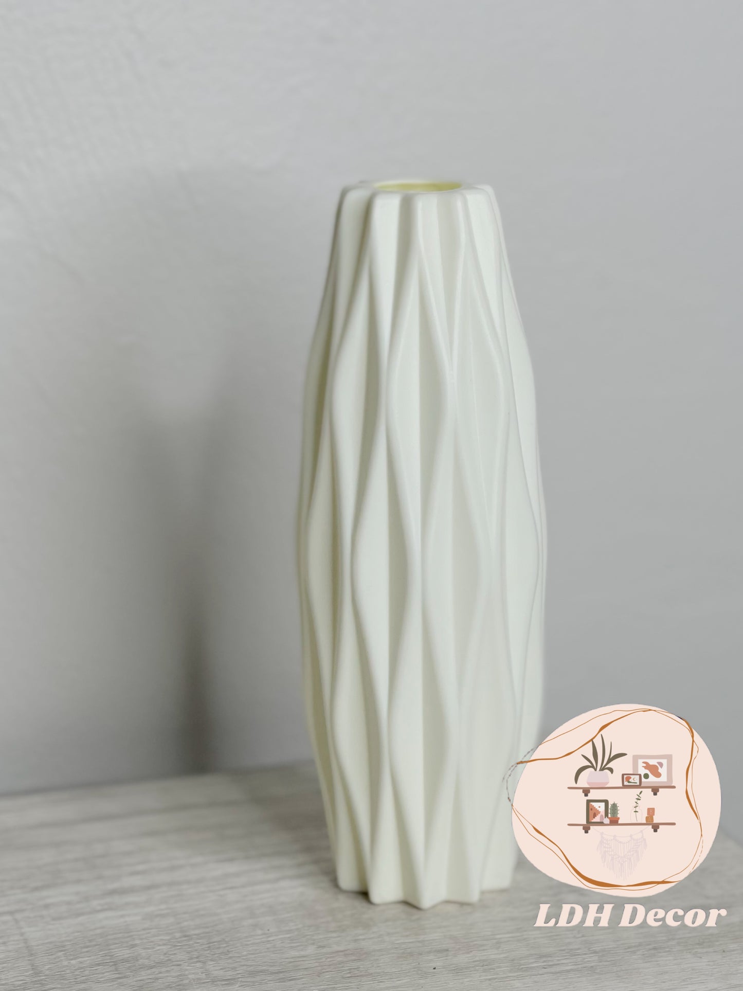 White Kid Friendly Light Weight Vase