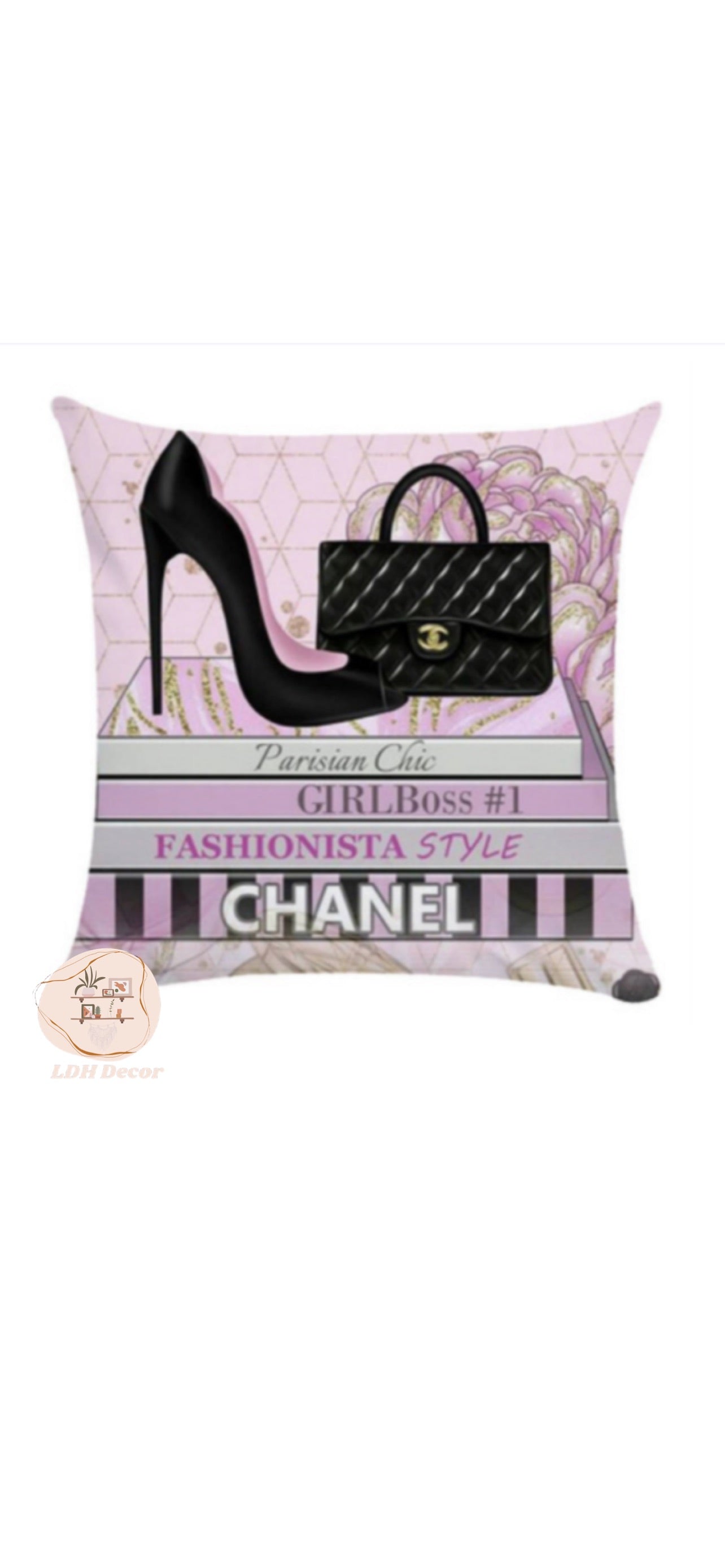 Persian Chic Chanel Inspired Throw Pillow