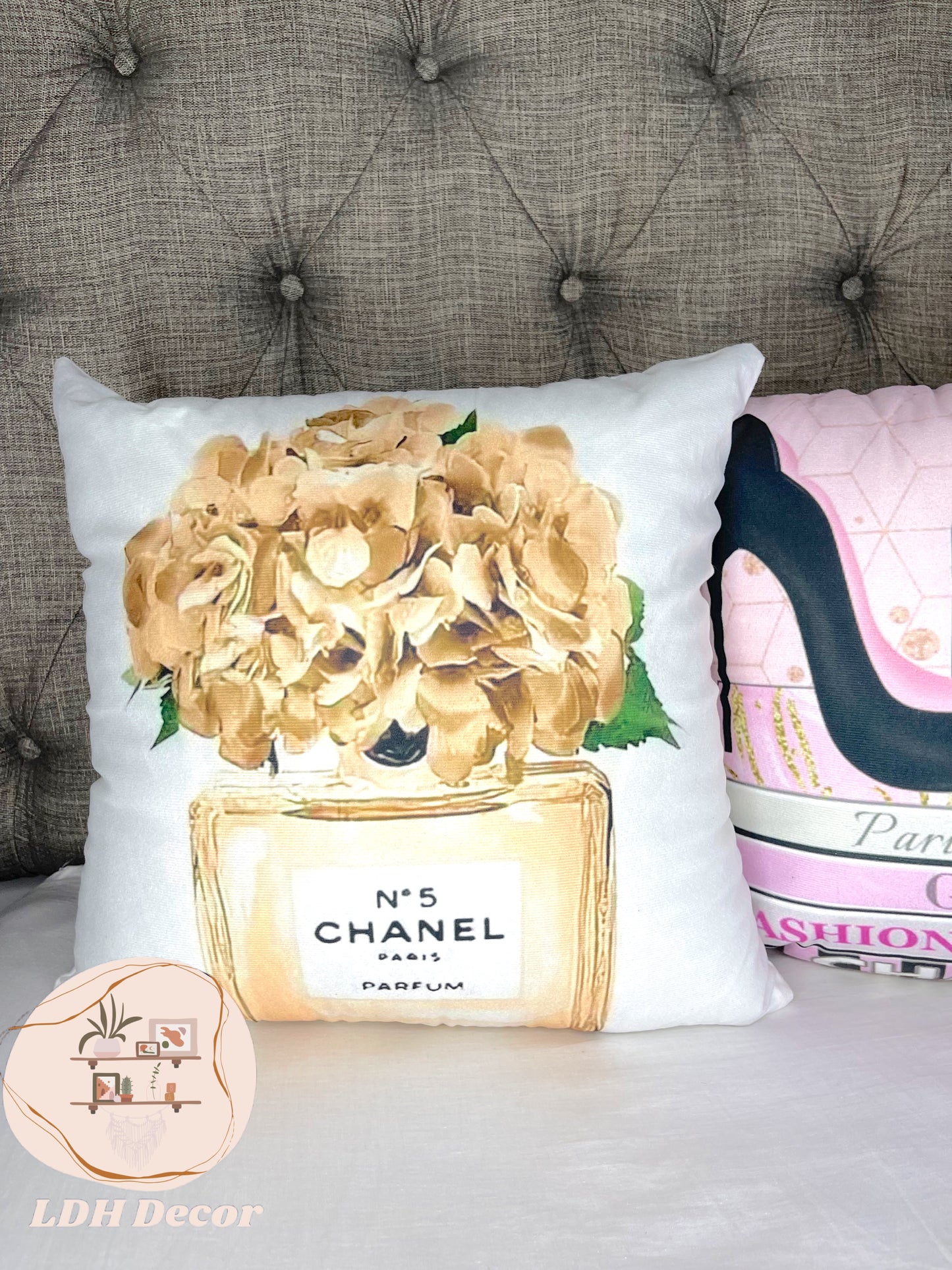 Persian Chic Chanel Inspired Throw Pillow