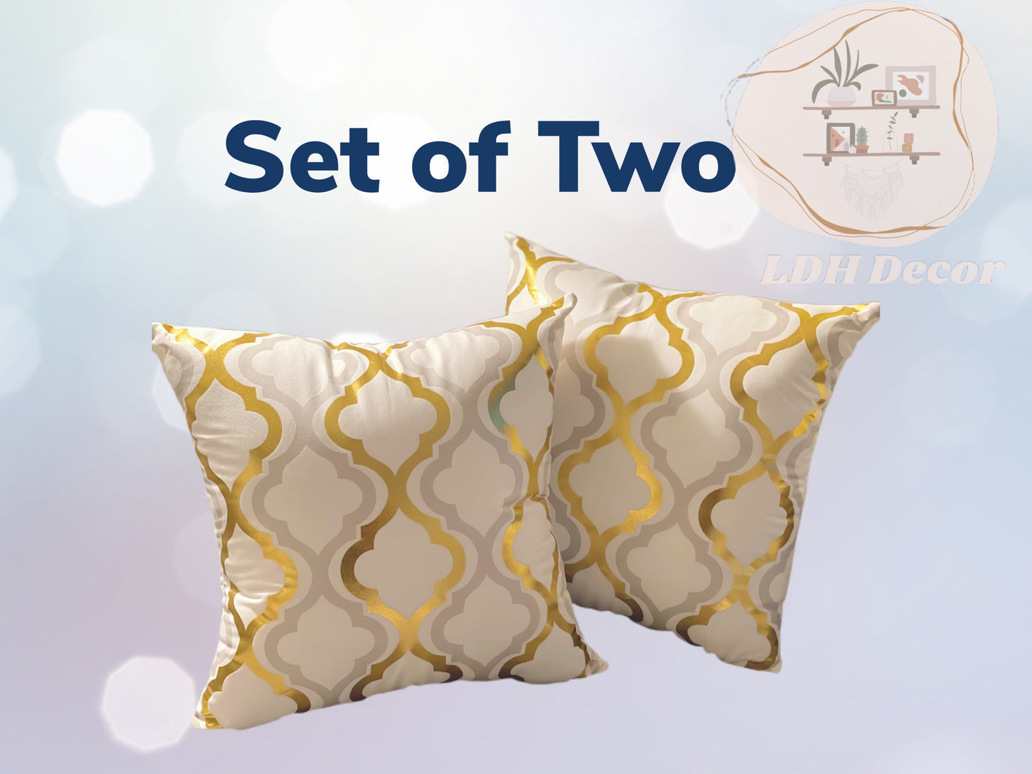 Ashley Gold & Silver Modern Pillow