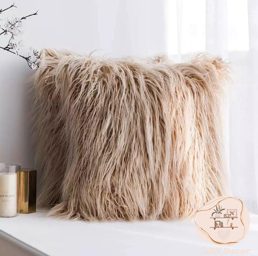 Dark Champagne Fur Pillow