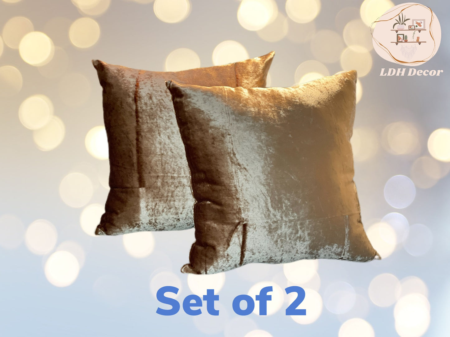 Large Gold Velvet Pillow