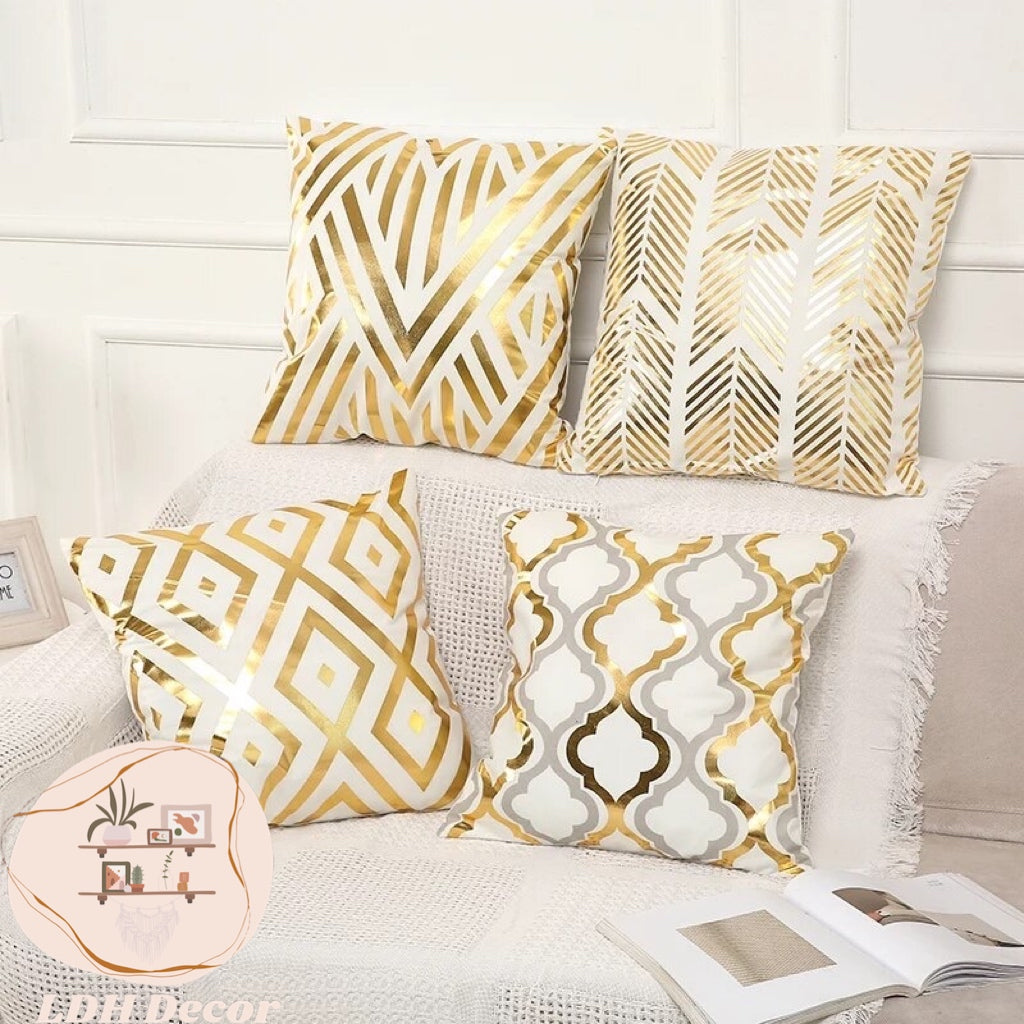 Ashley Gold & Silver Modern Pillow