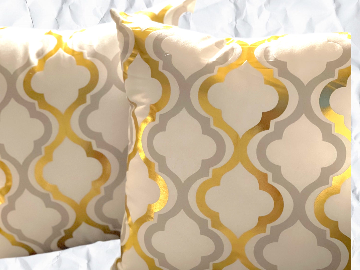 Ashley Gold & Silver Modern Pillow
